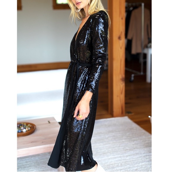 Emerson Fry Ballet Dress Midi- Black Sequin - Picture 4 of 6